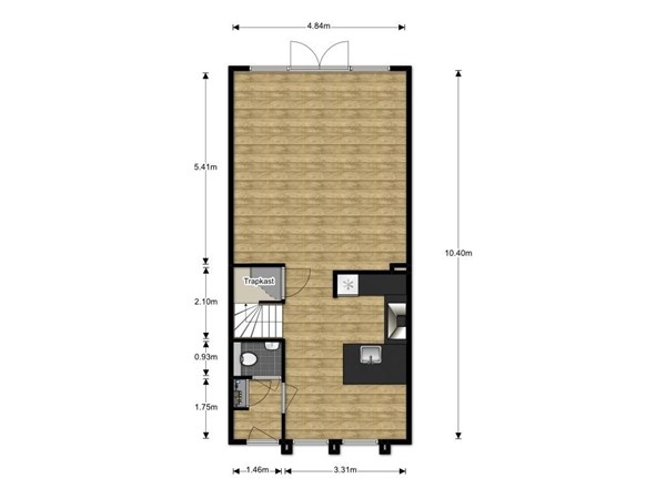 Floorplan - Dijkgraaf 106, 1689 WH Zwaag